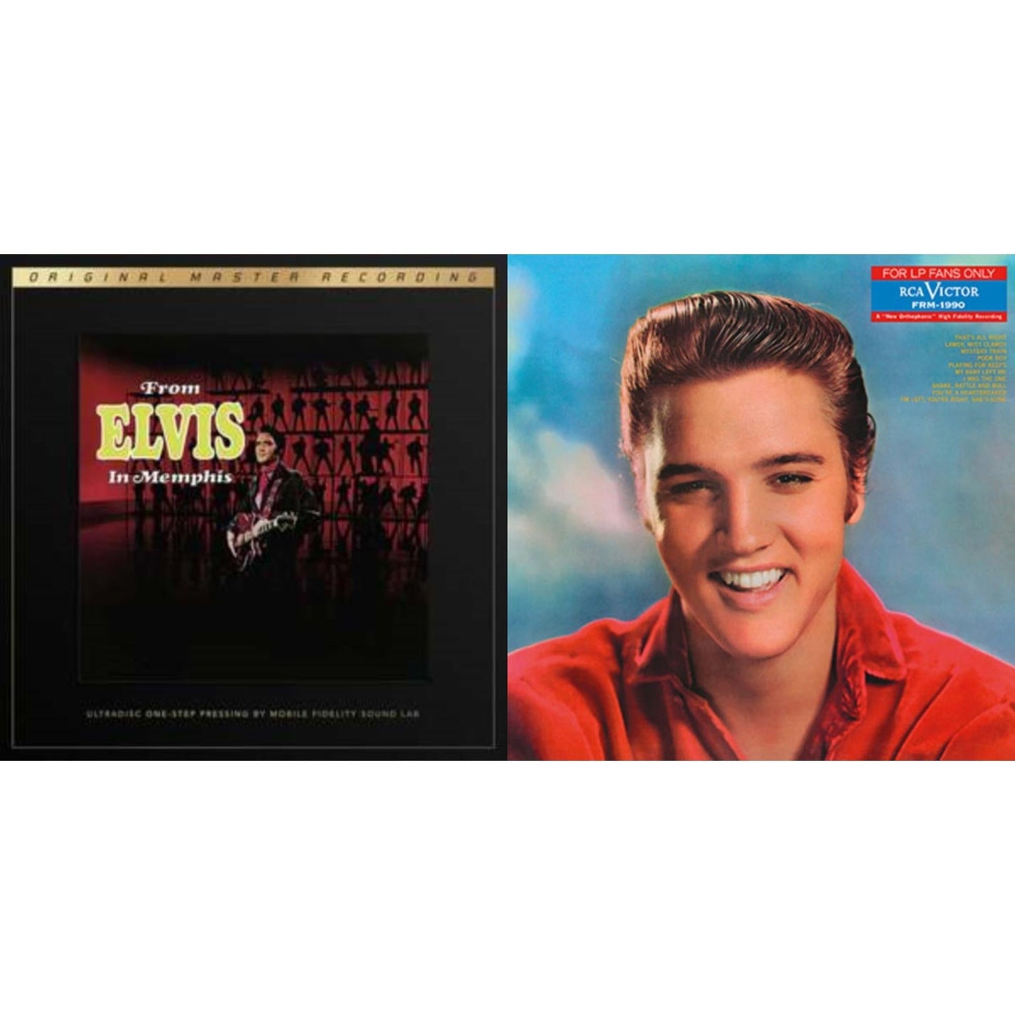 From Elvis In Memphis (2LP/180G/45RPM Supervinyl Ultradisc One-Step/Original Masters/Limited) & For LP Fans Only (Translucent Blue Vinyl/180G)