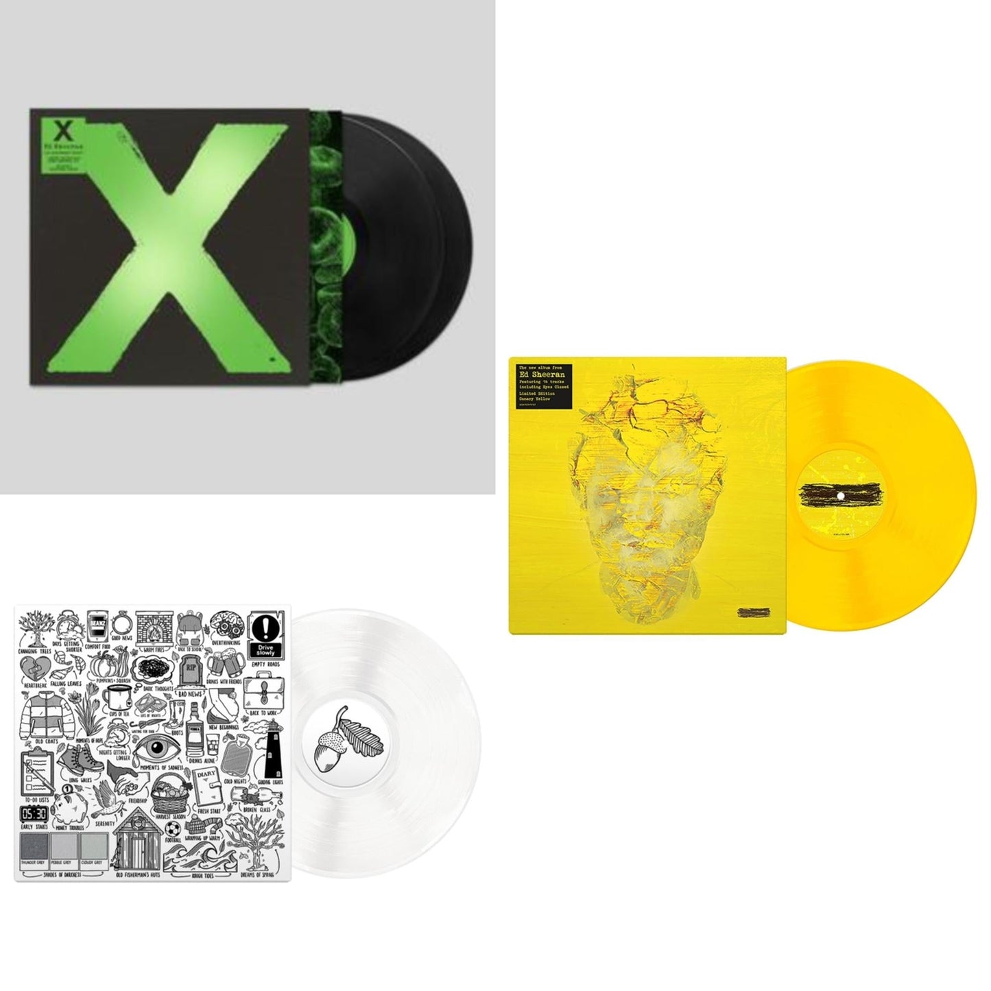 Ed Sheeran - - (Subtract) (Yellow LP Vinyl) & Autumn Variations (White LP Vinyl) & X (10Th Anniversary/2LP)