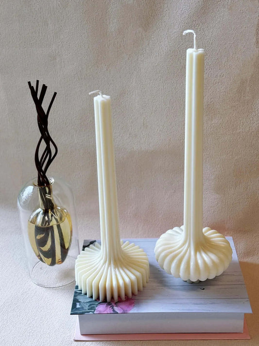 Elegant Lantern Pillar Candle - Unique Soy Wax Home Decor Gift Idea