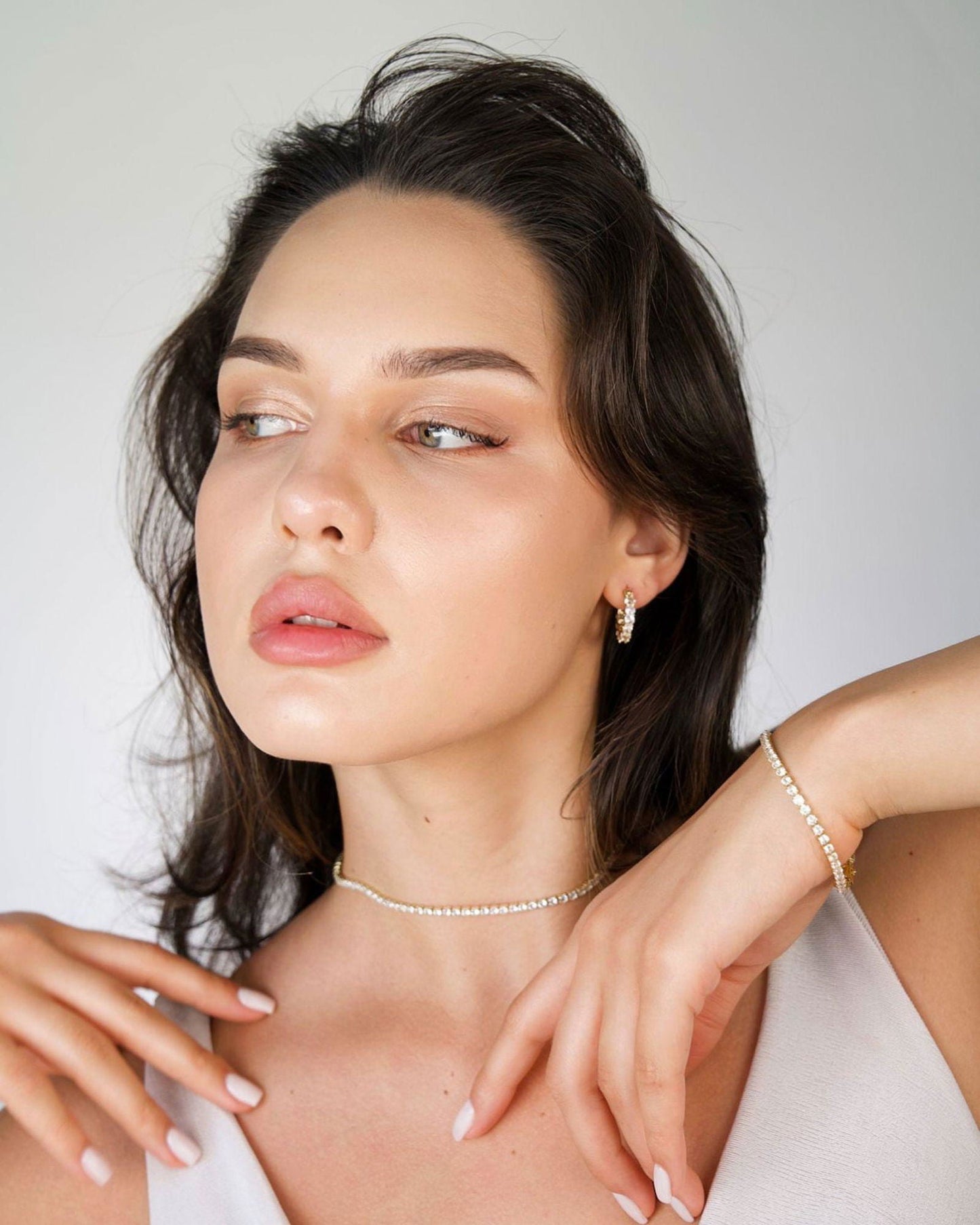 Tennis Bracelet  with 1/8 CT  Cubic Zirconia