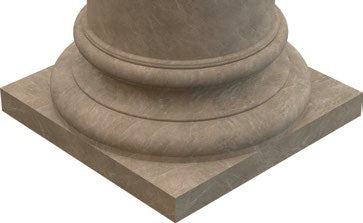 Emperador Light Marble Ionic Greek Hand-carved Column (W)20" (L)24" (H)101"