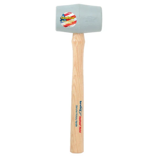 Estwing DH-12N 12oz No-Mar Gray Deadhead Rubber Mallet, Wood Handle