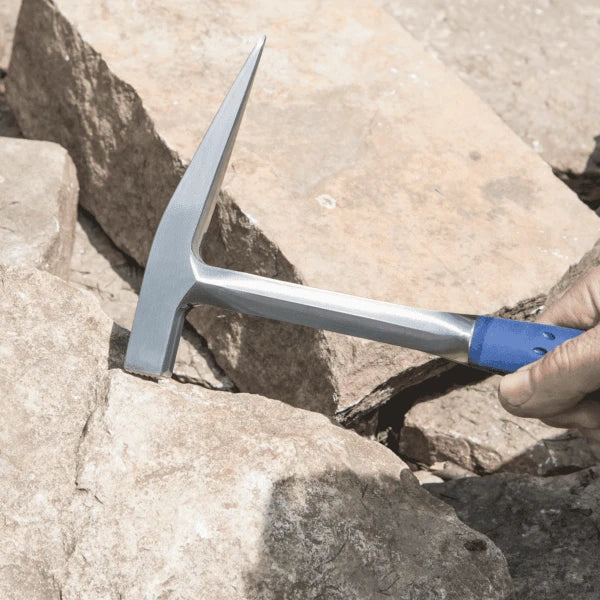 Estwing E3-13P 13oz Lightweight Rock Pick w/ Blue Vinyl Shock Reduction Grip (Smooth Face)