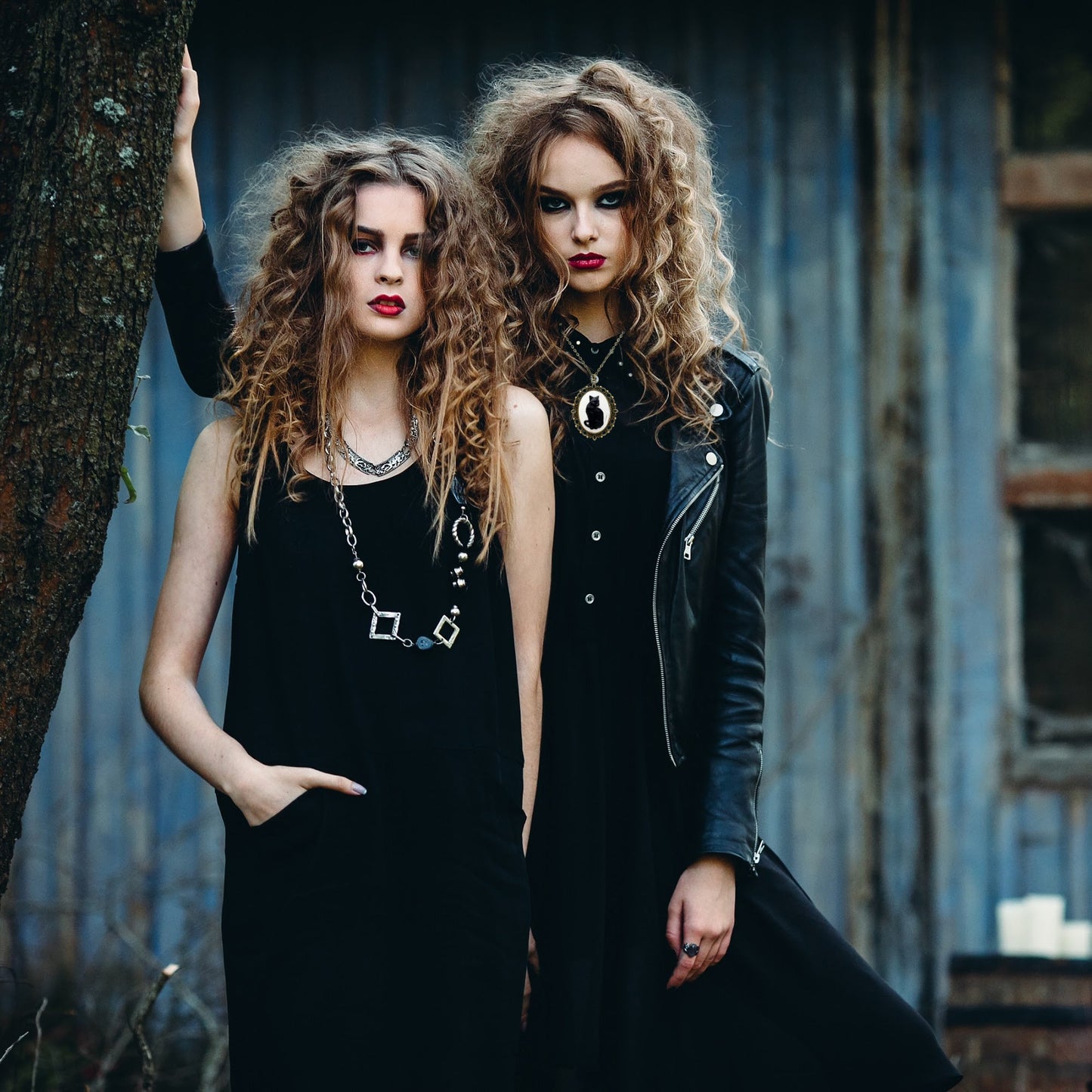 Black cat necklace silver or bronze