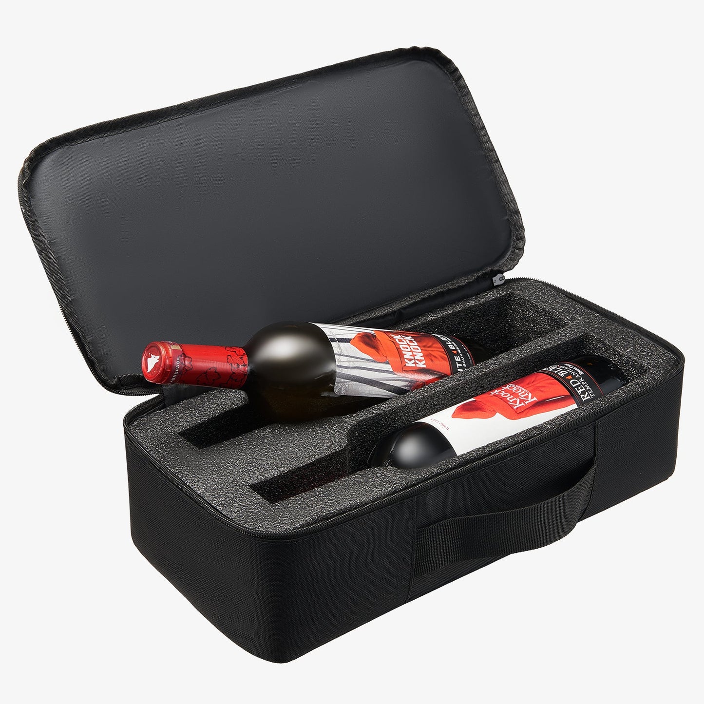 Wine Suitcase for Airplanes 12 Bottle, With Wine Carrier Cases Bags, Black Luggage Carrier with TSA Approved Lock and Removable Inserts to Carry Wine Liquor Alcohol During Travel, Gift For Wine Lovers