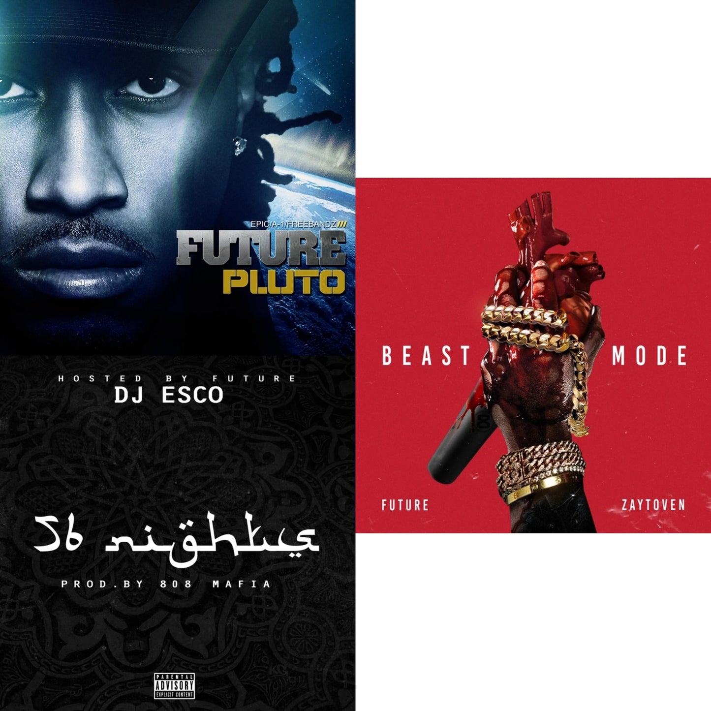 Pluto (X) (2LP) & 56 Nights & Beast Mode (X)