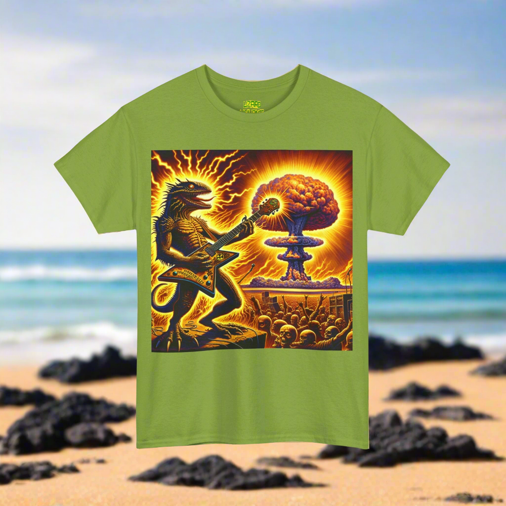 Lizard F. Bomb Unisex Heavy Cotton Tee - Premium T-Shirt from Printify - Just $25.35! Shop now at Lizard Vigilante