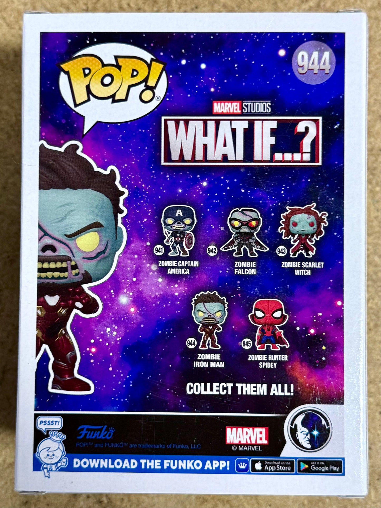 Funko Pop! Marvel Zombie Iron Man #944 Marvel Studios Disney + What If? 2021