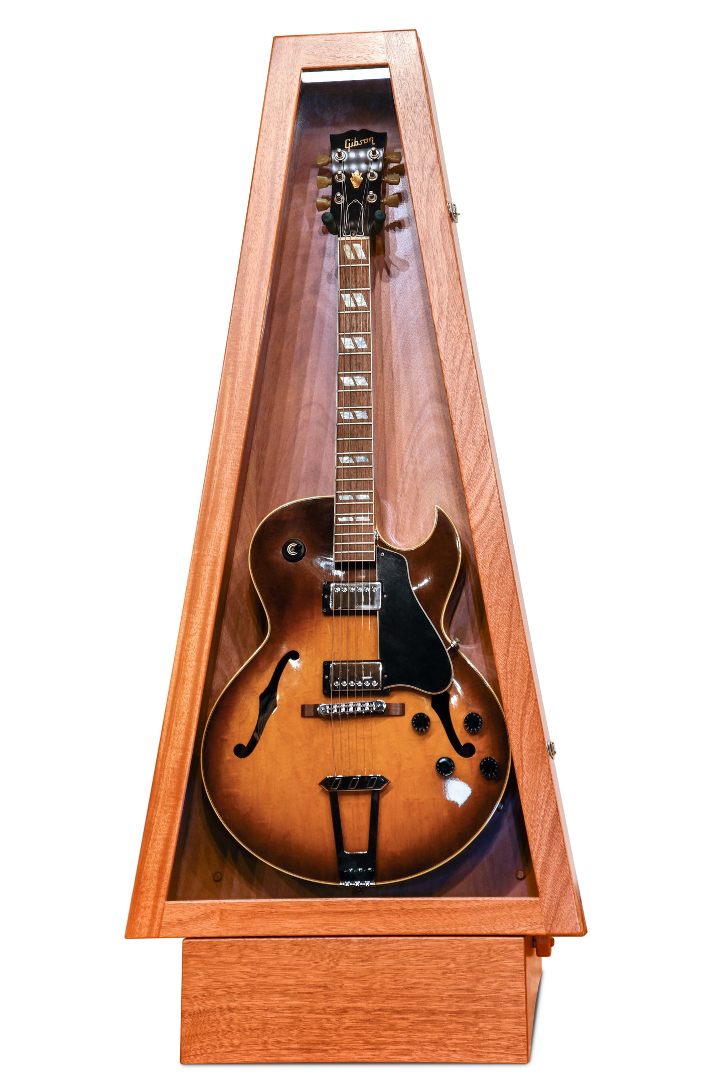 ClimaStand Triangle Humidor with Base - African Mahogany