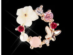 Petal Earrings, Pearl Studs, Colorful Drop Earrings