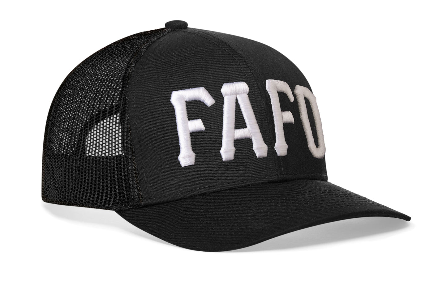 FAFO Trucker Hat  |  Black Fuck Around, Find Out Snapback