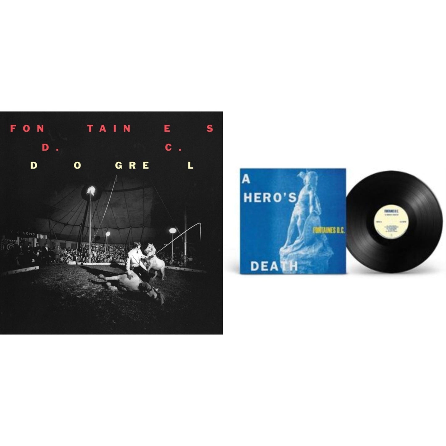 Fontaines D.C. - Dogrel & Hero's Death (Printed Inner Sleeve) - LP Vinyl Bundle