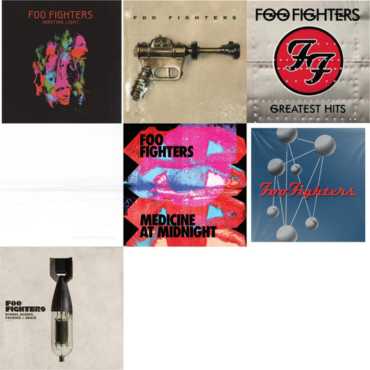 Foo Fighters - Medicine At Midnight (140G) & But Here We Are & Echoes Silence Patience & Grace & Greatest Hits (2LP/Dl Card/Gatefold) & Wasting Light (2LP/Dl Card/Gatefold) & Foo Fighters (Dl Card) & Colour & The Shape (2LP/Dl Card)