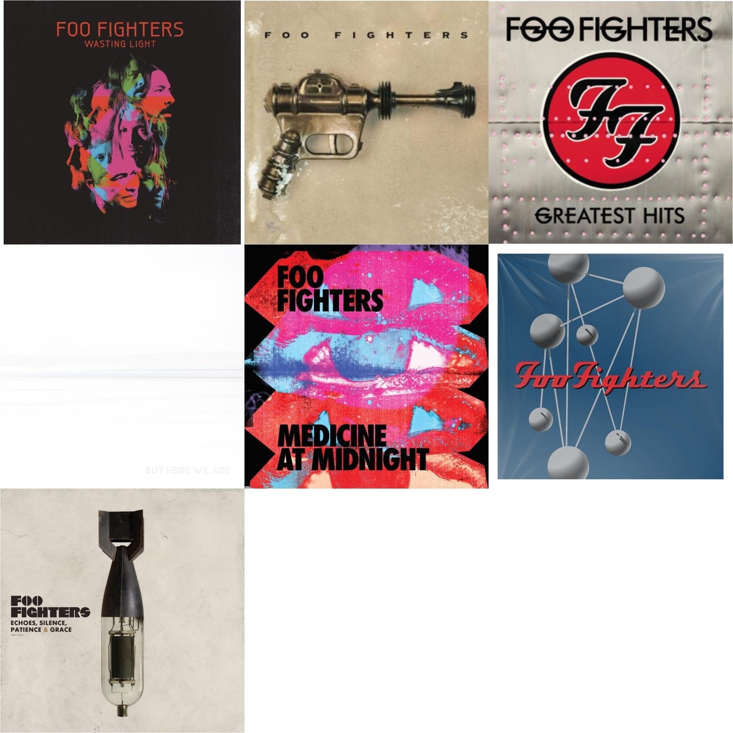 Foo Fighters - Medicine At Midnight (140G) & But Here We Are & Echoes Silence Patience & Grace & Greatest Hits (2LP/Dl Card/Gatefold) & Wasting Light (2LP/Dl Card/Gatefold) & Foo Fighters (Dl Card) & Colour & The Shape (2LP/Dl Card)