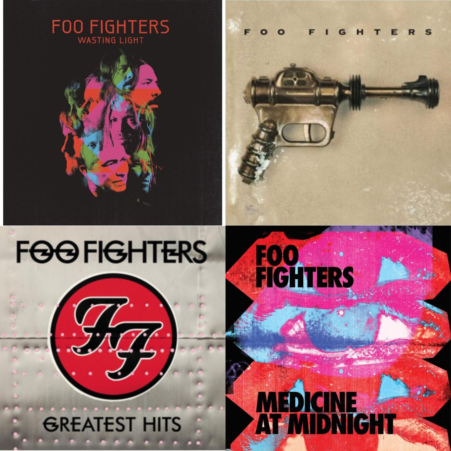 Medicine At Midnight (140G) & Greatest Hits (2LP/Dl Card/Gatefold) & Wasting Light (2LP/Dl Card/Gatefold) & Foo Fighters (Dl Card)