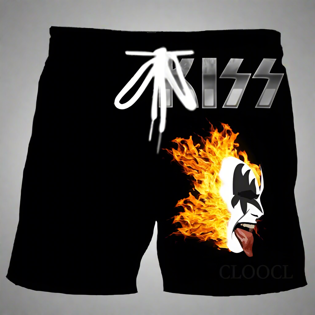 KISS Band 3D Print Men's Summer Fashion Shorts For Comfort - Premium shorts from Lizard Vigilante - Just $30.99! Shop now at Lizard Vigilante