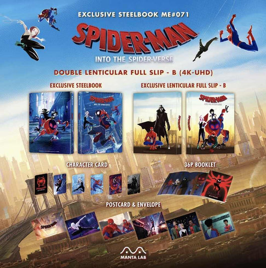 Spider-Man: Into the Spider-Verse - Manta Lab Exclusive Steelbook [Double Lenticular Full Slip B] (4K UHD + Blu-ray)