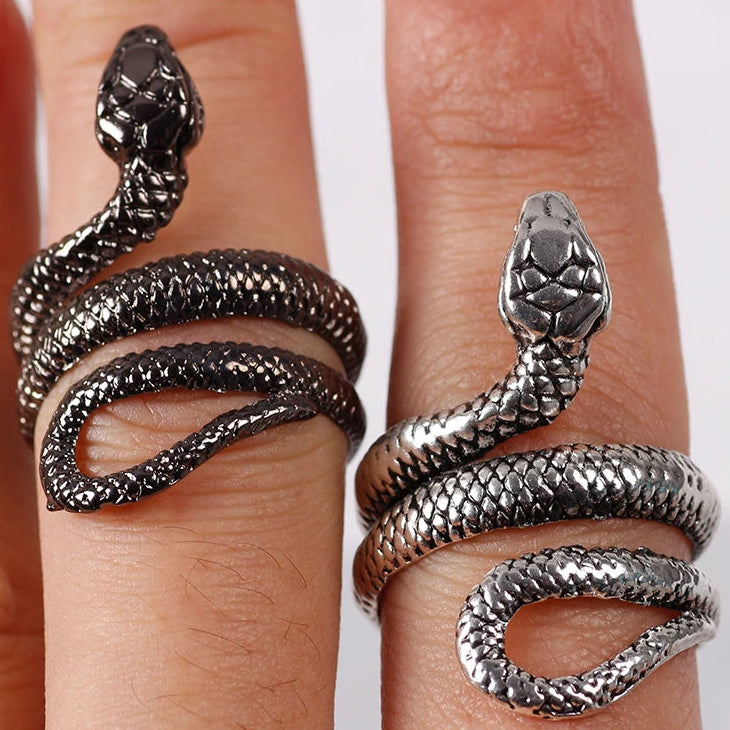 Fashion Retro Snake Ring Hip Hop Rock Men And Women Jewelry Adjustable Opening Ring - Premium  from Lizard Vigilante - Just $5.99! Shop now at Lizard Vigilante