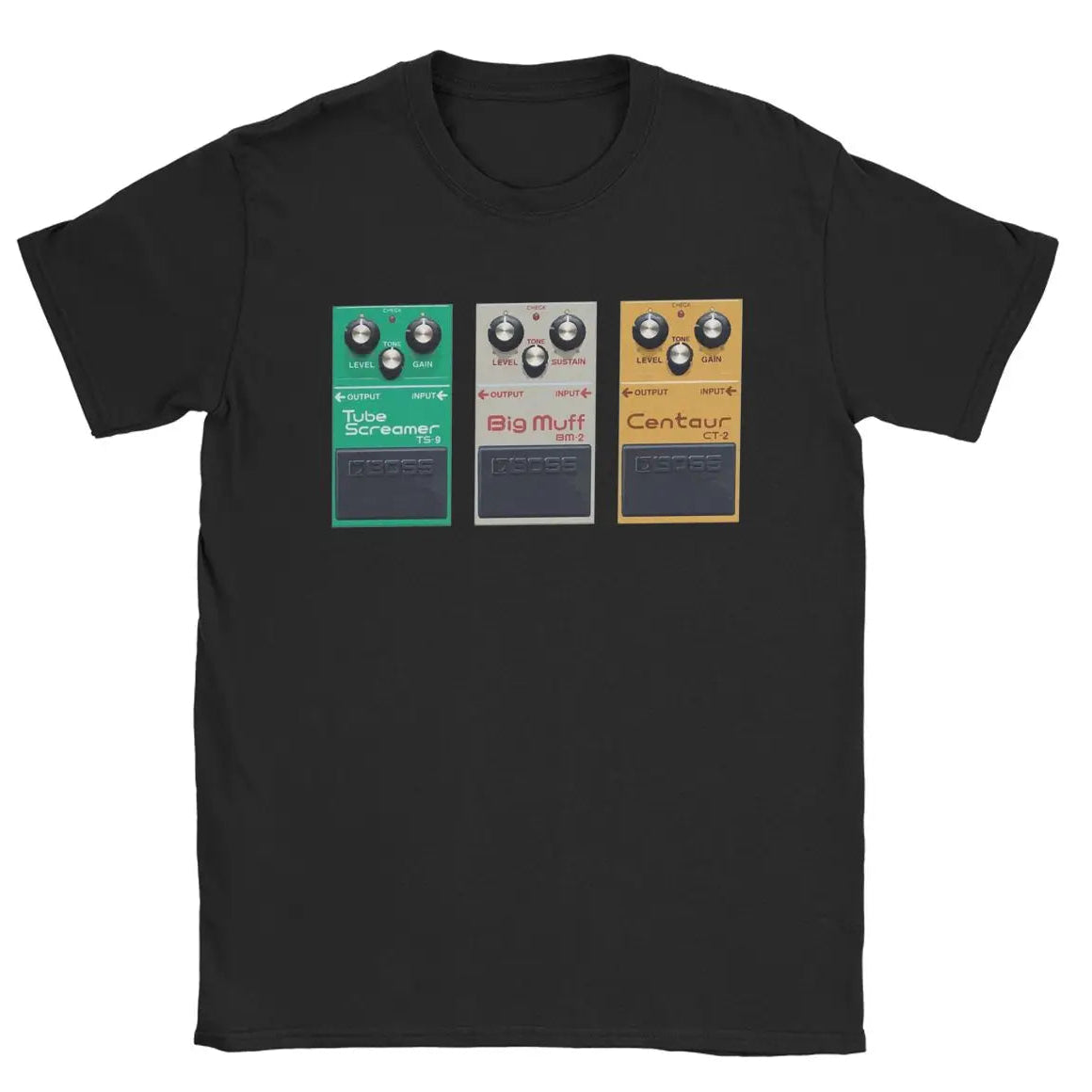 Fictional Pedal Trio Big Muff Guitar Pedal Effect Shoegaze Men's T Shirts Vintage Tees Round Collar T-Shirts Cotton Gift Idea - Premium  from Lizard Vigilante - Just $19.99! Shop now at Lizard Vigilante