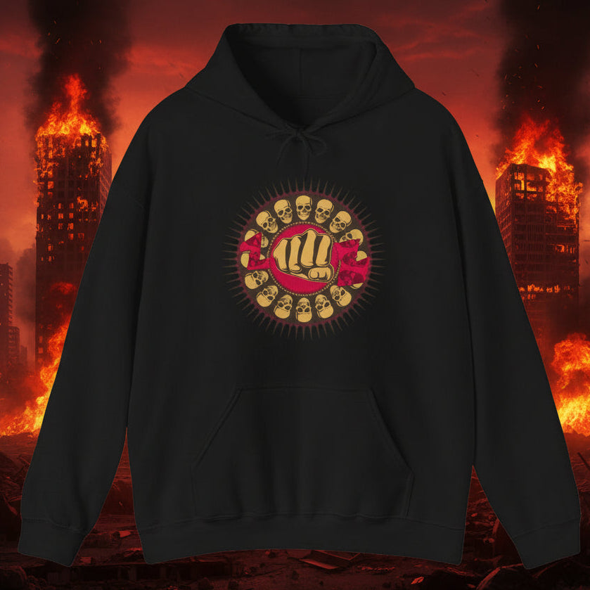 Fisted Skulls Unisex Heavy Blend™ Hooded Sweatshirt - Lizard Vigilante