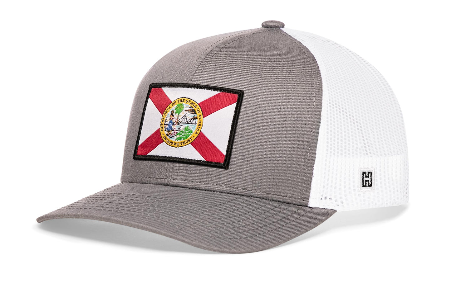 Florida Flag Trucker Hat  |  Black FL Snapback