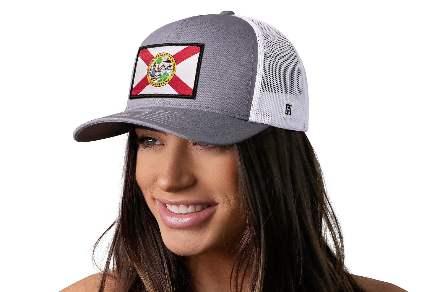 Florida Flag Trucker Hat  |  Black FL Snapback