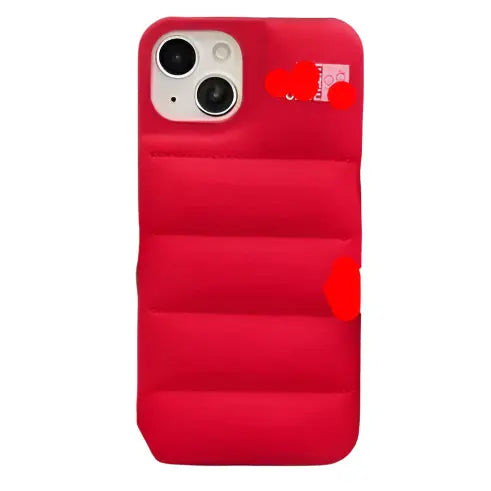 stylish phone cases For Fashion Brand Down Jacket Phone Case For iPhone Red Phone Case Collection