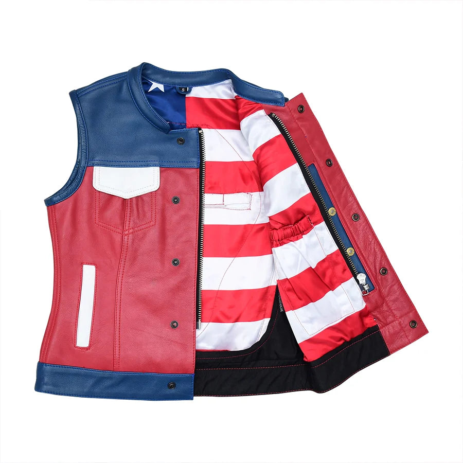Freedom Belle Women's Motorcycle Leather Vest