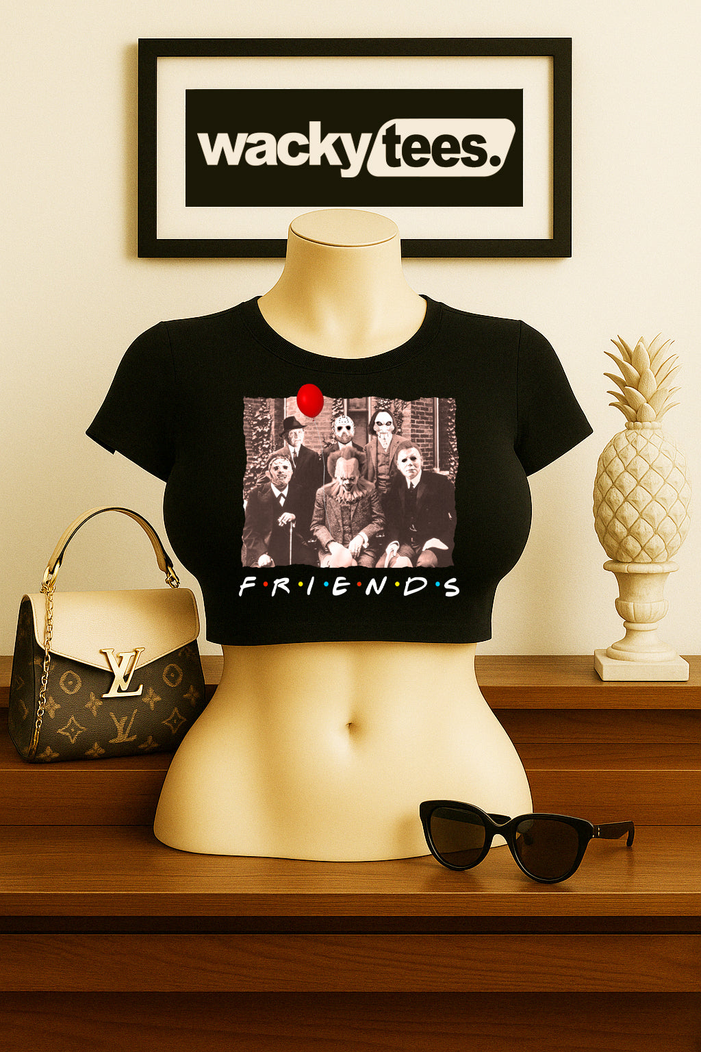 Friends Serial Killers Old Portrait Horror Terror Halloween Graphic Tee Shirt