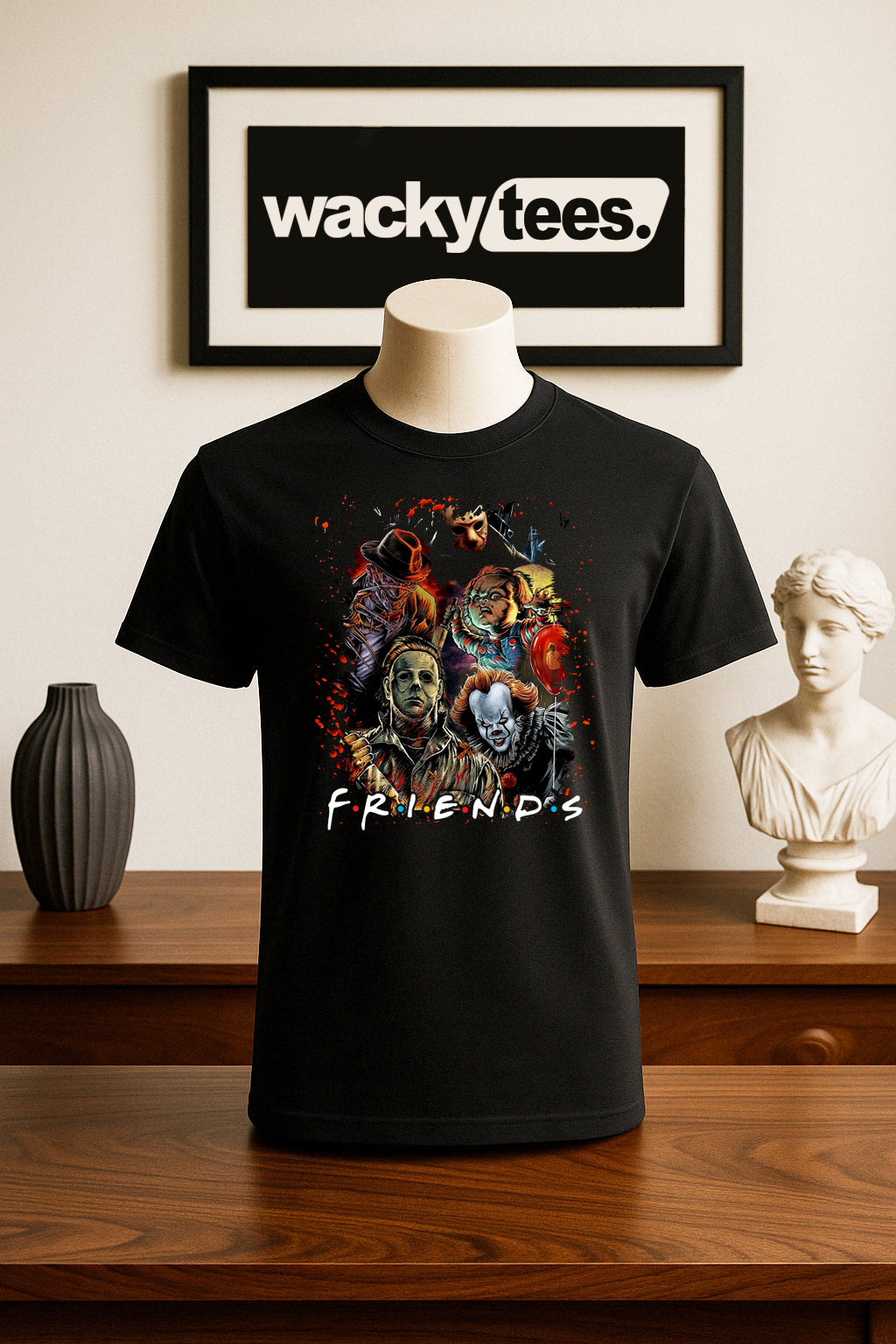 Friends Serial Killers Horror Terror Halloween 2 Graphic Tee Shirt