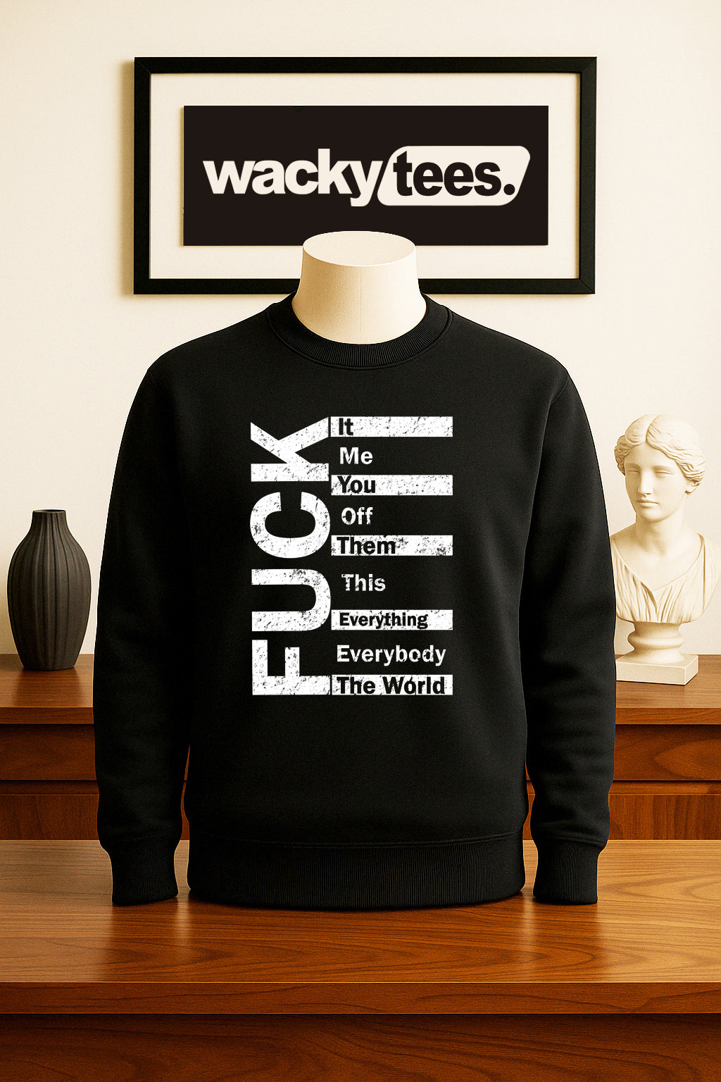 F Word Fuck Swearing List Adult Humor Funny Graphic Tee Shirt