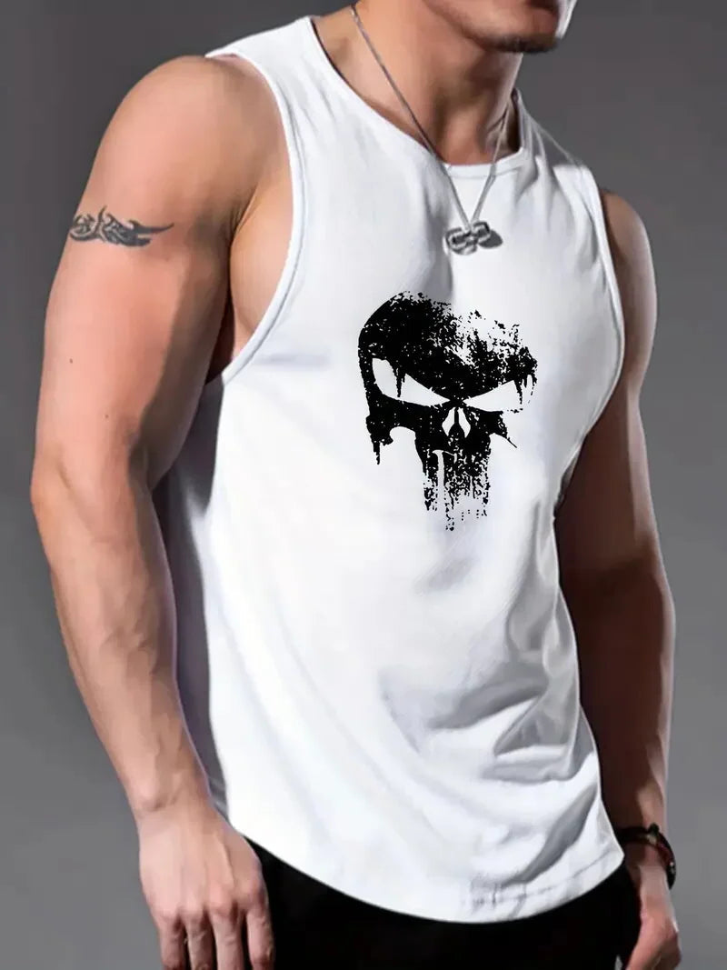 Funny 3D Skull Print Men's Tank Tops Hip Hop Trend Harajuku Sleeveless Shirt Summer Gym T-shirt Man Fashion Fitness Run Vest Tee - Premium  from Lizard Vigilante - Just $7.99! Shop now at Lizard Vigilante