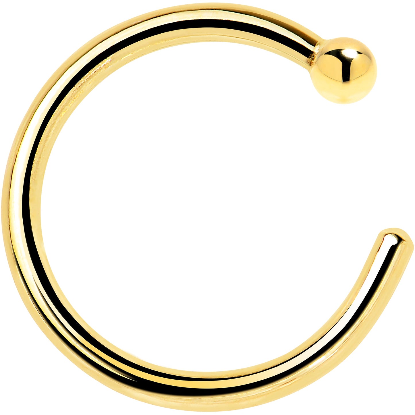 18G 5/16 Solid 14K Yellow Gold Nose Hoop