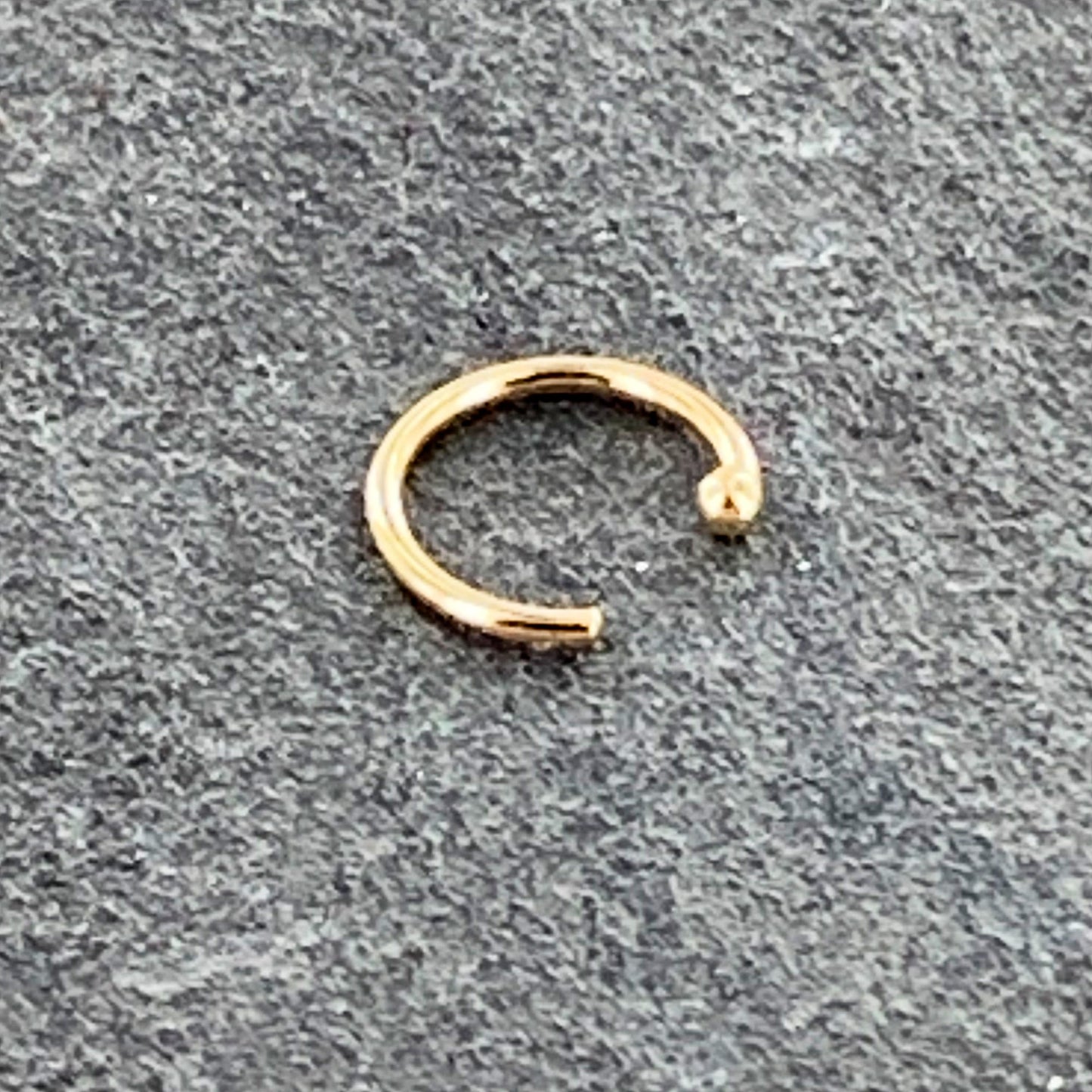 20G 1/4 14k Solid Yellow Gold Nose Hoop