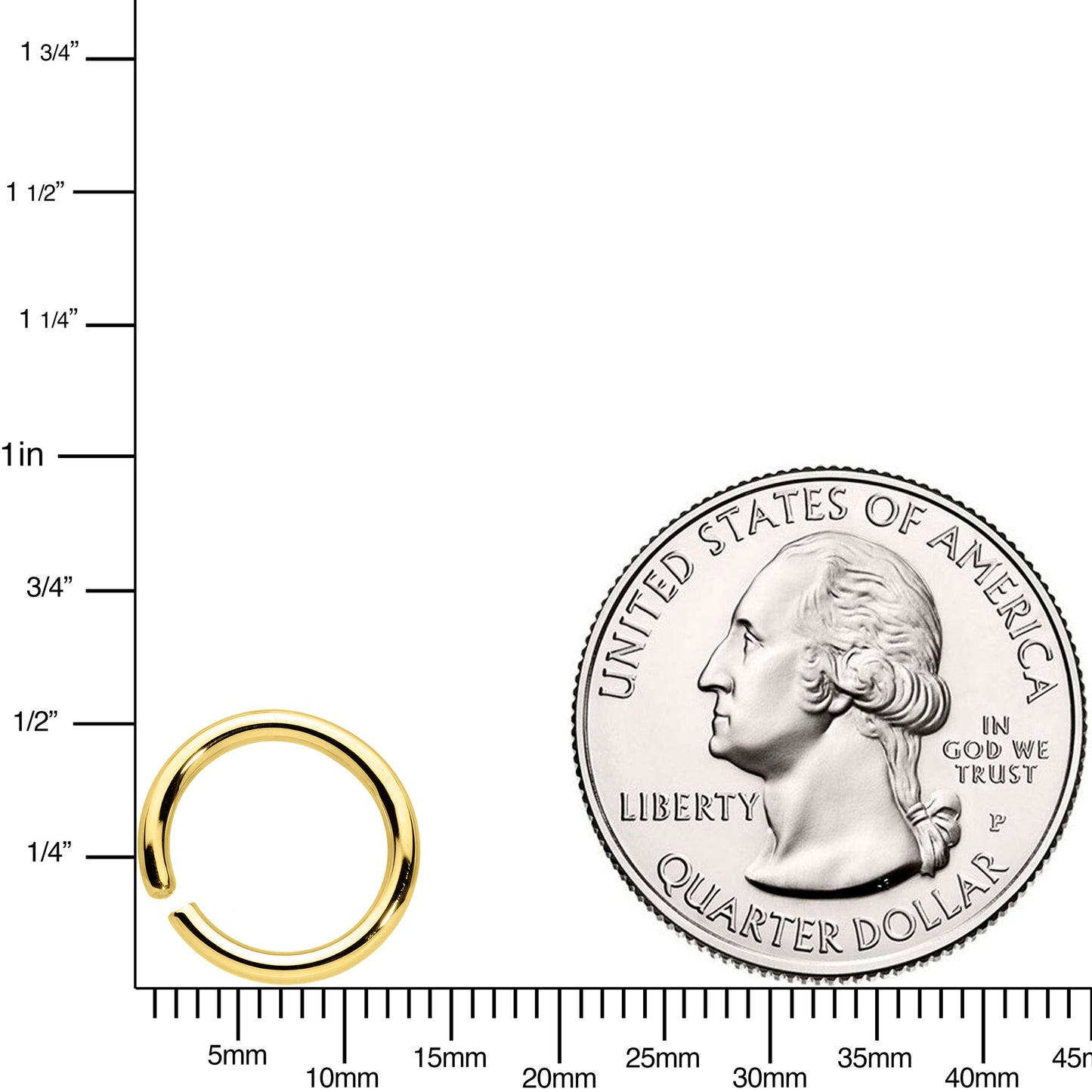 14G 3/8 Handcrafted Solid 14k Yellow Gold Seamless Circular Ring