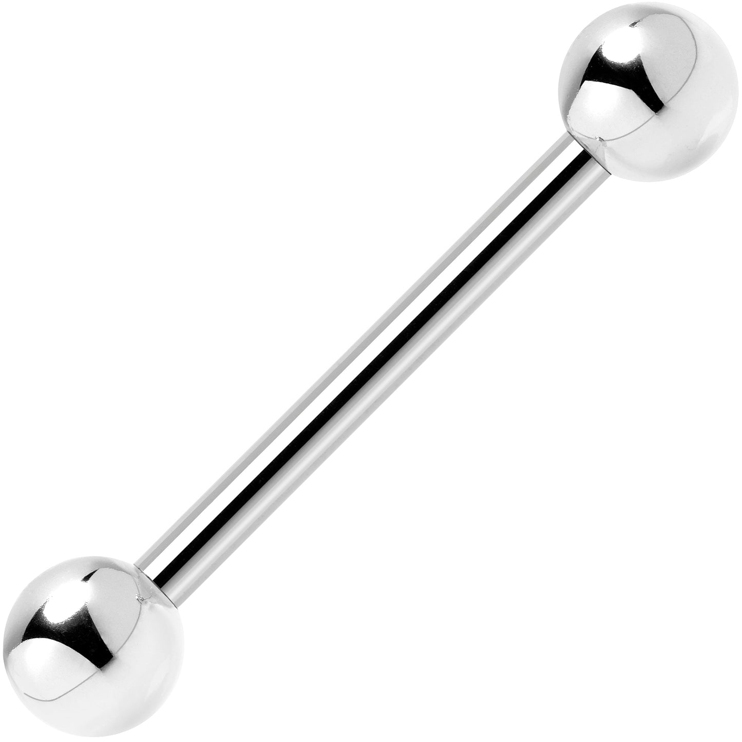 14k Solid Gold Ball Internally Threaded Barbell Tongue Ring