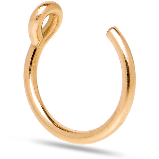 14k Yellow Gold Filled Fake Nose Ring