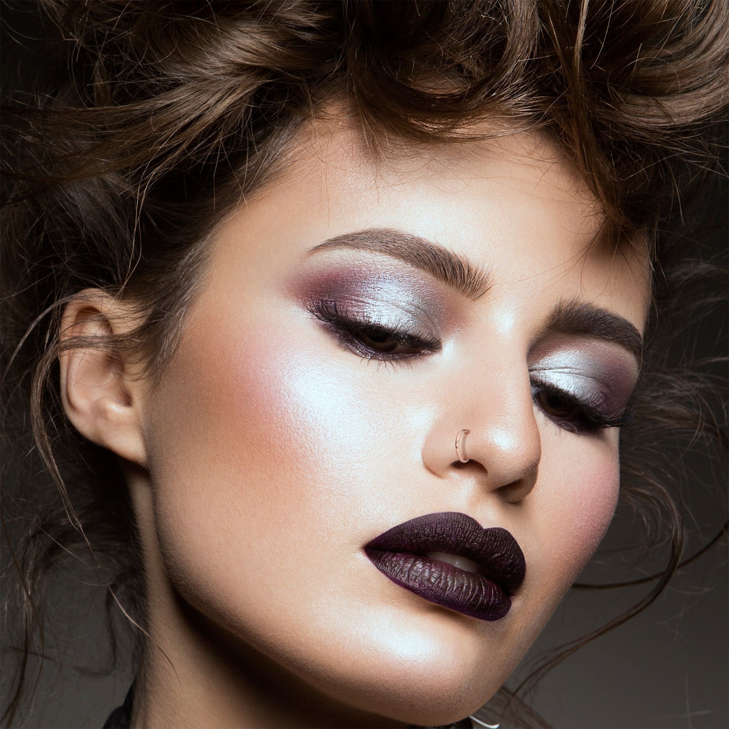 20G 3/8 Solid 18K Rose Gold Nose Hoop