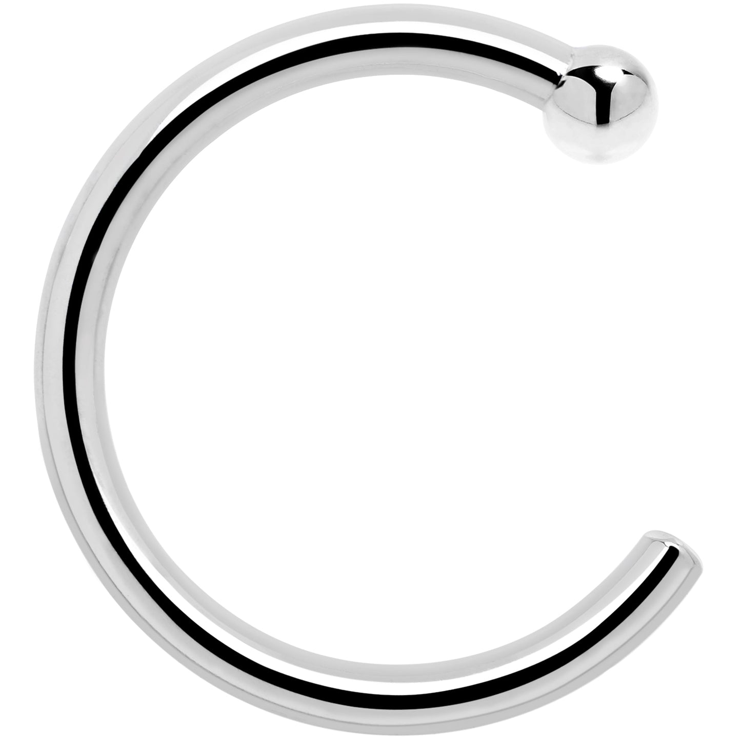 Real Platinum Nose Hoop - Hypoallergenic & Luxurious