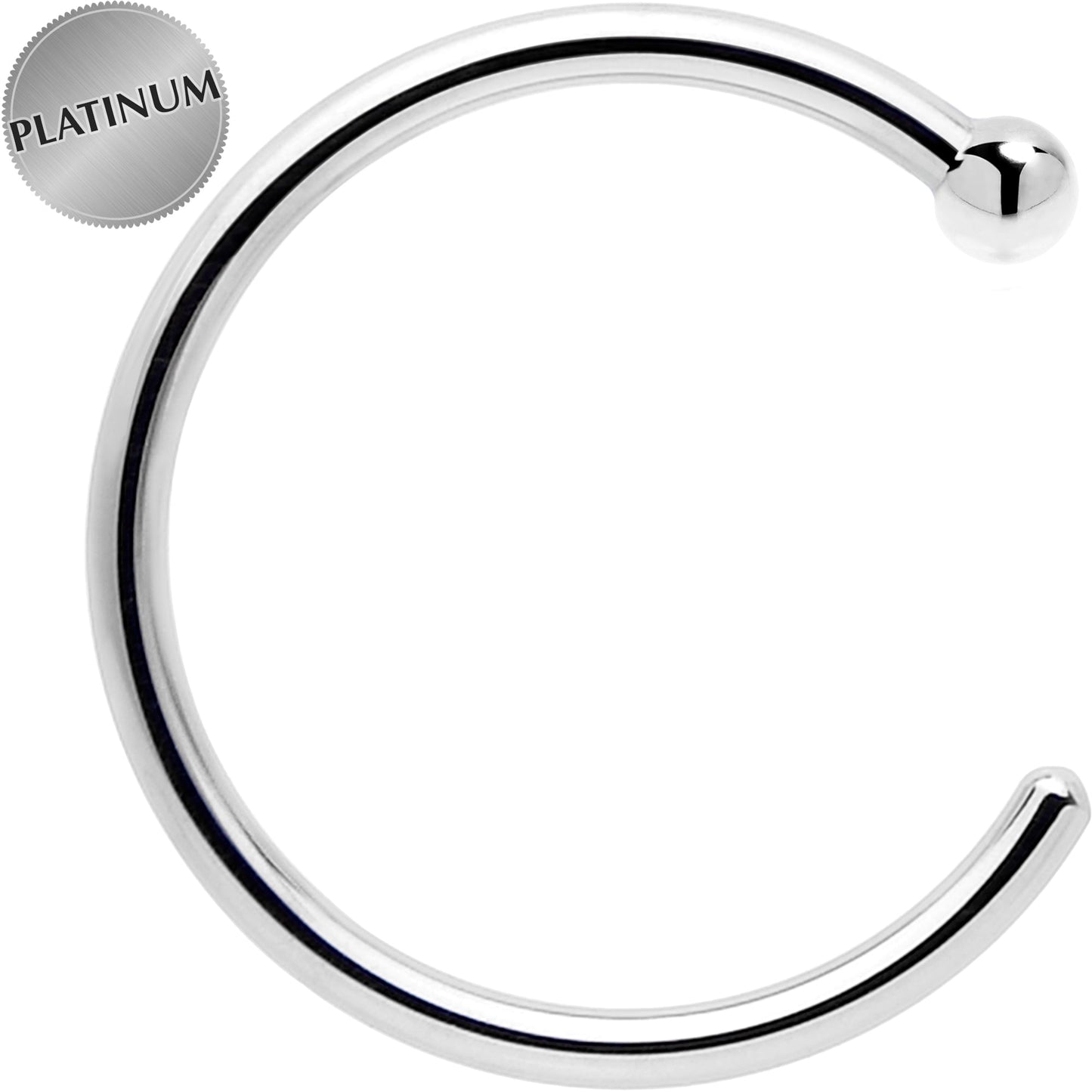 Real Platinum Nose Hoop - Hypoallergenic & Luxurious