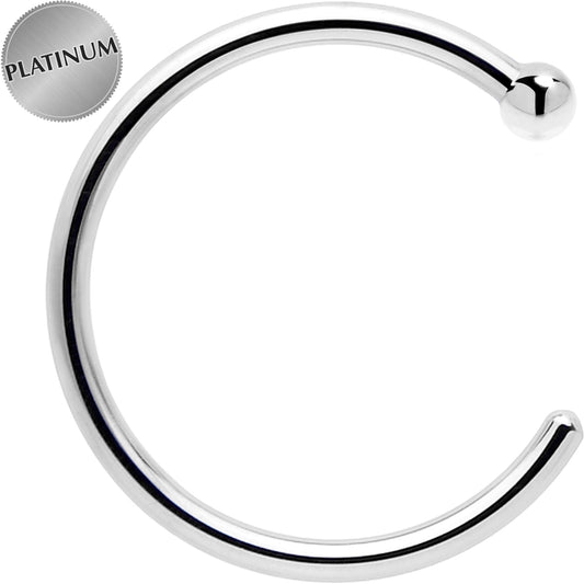Real Platinum Nose Hoop - Hypoallergenic & Luxurious