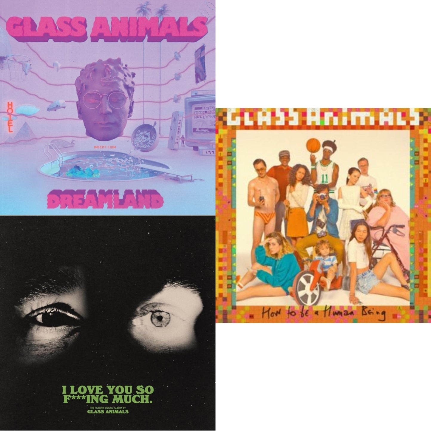 Dreamland (Glow In The Dark LP Vinyl) & I Love You So F***Ing Much (X) (Black/White Splatter LP Vinyl) & How To Be A Human Being