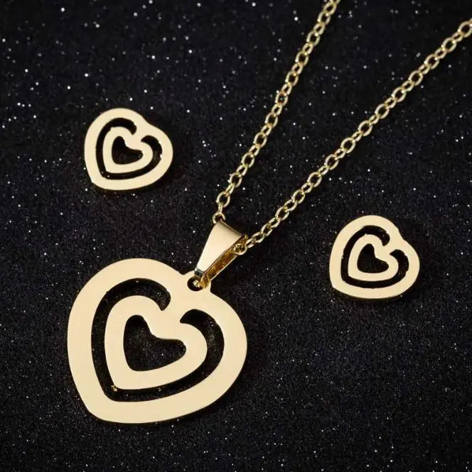 Stainless Steel Love Heart Necklaces For Women