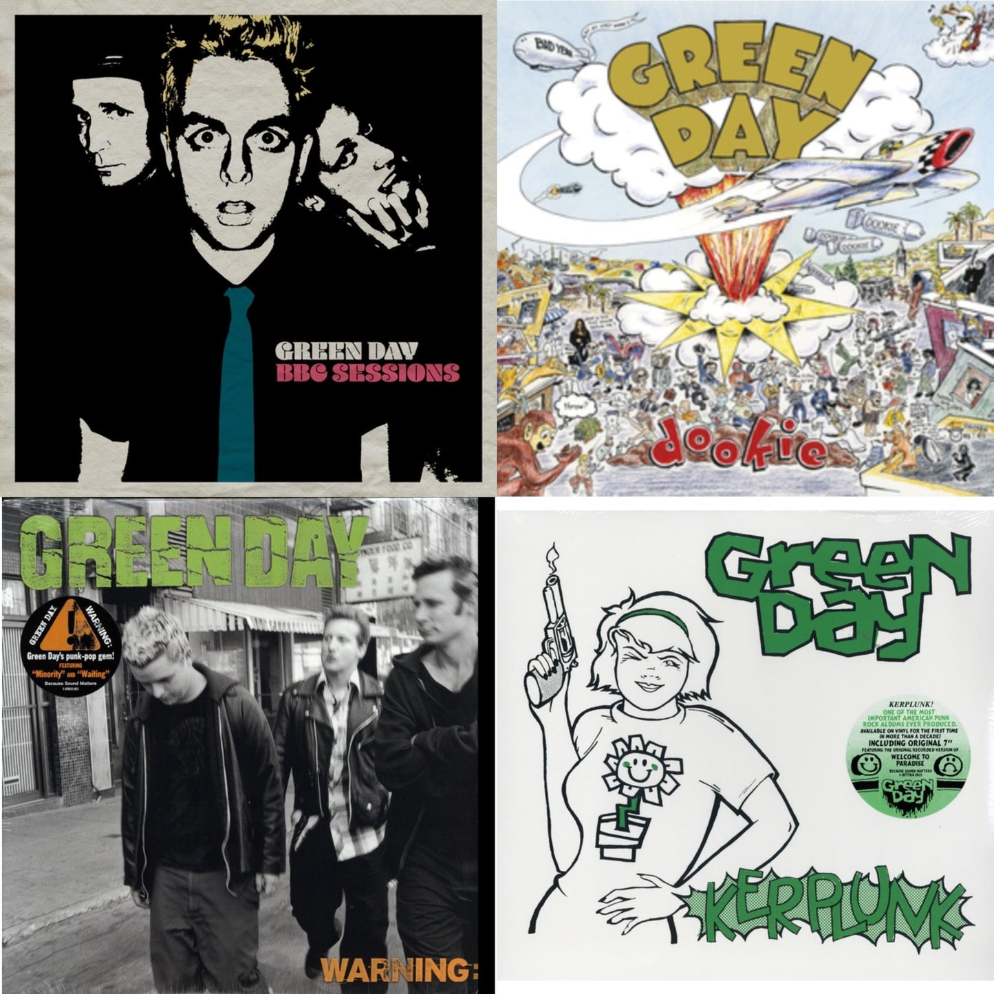 Warning & Bbc Sessions (X) (2LP) & Kerplunk (120G/7Inch Single) & Dookie