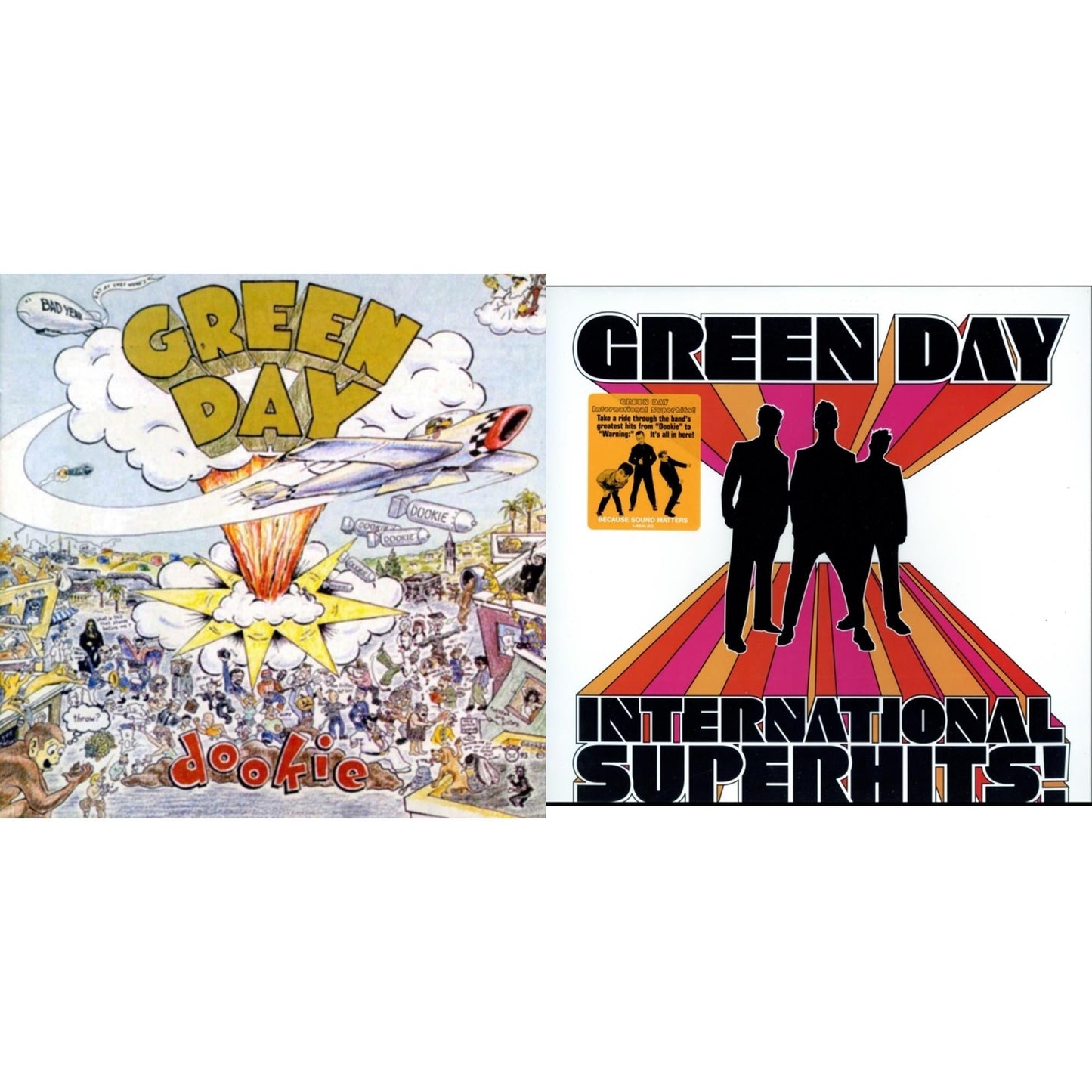 Green Day - International Superhits & Dookie (Picture Disc) - LP Vinyl Bundle