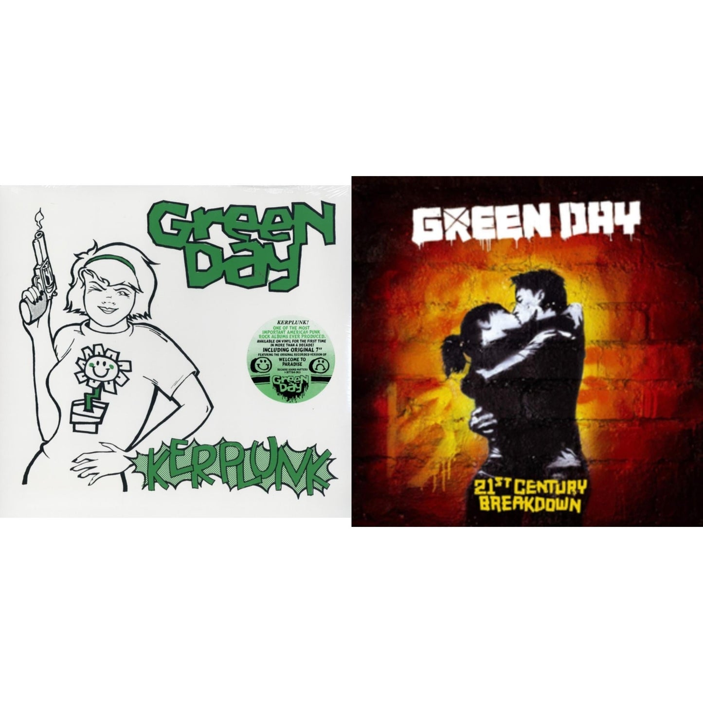 Green Day - 21St Century Breakdown & Kerplunk (120G/7Inch Single) - LP Vinyl Bundle