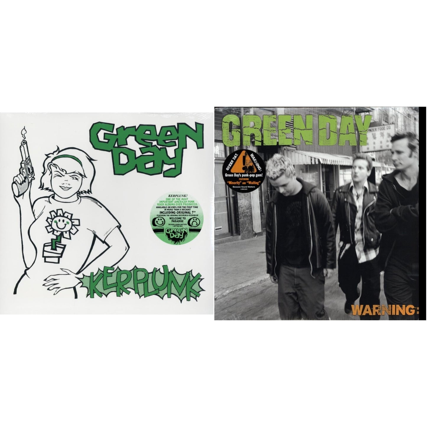 Green Day - Warning & Kerplunk (120G/7Inch Single) - LP Vinyl Bundle