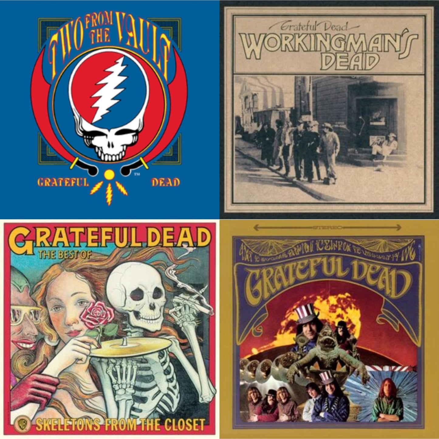 Grateful Dead - Grateful Dead & Workingman's Dead (180G) & Skeletons From The Closet: The Best Of Grateful Dead & Two From The Vault - LP Vinyl Bundle