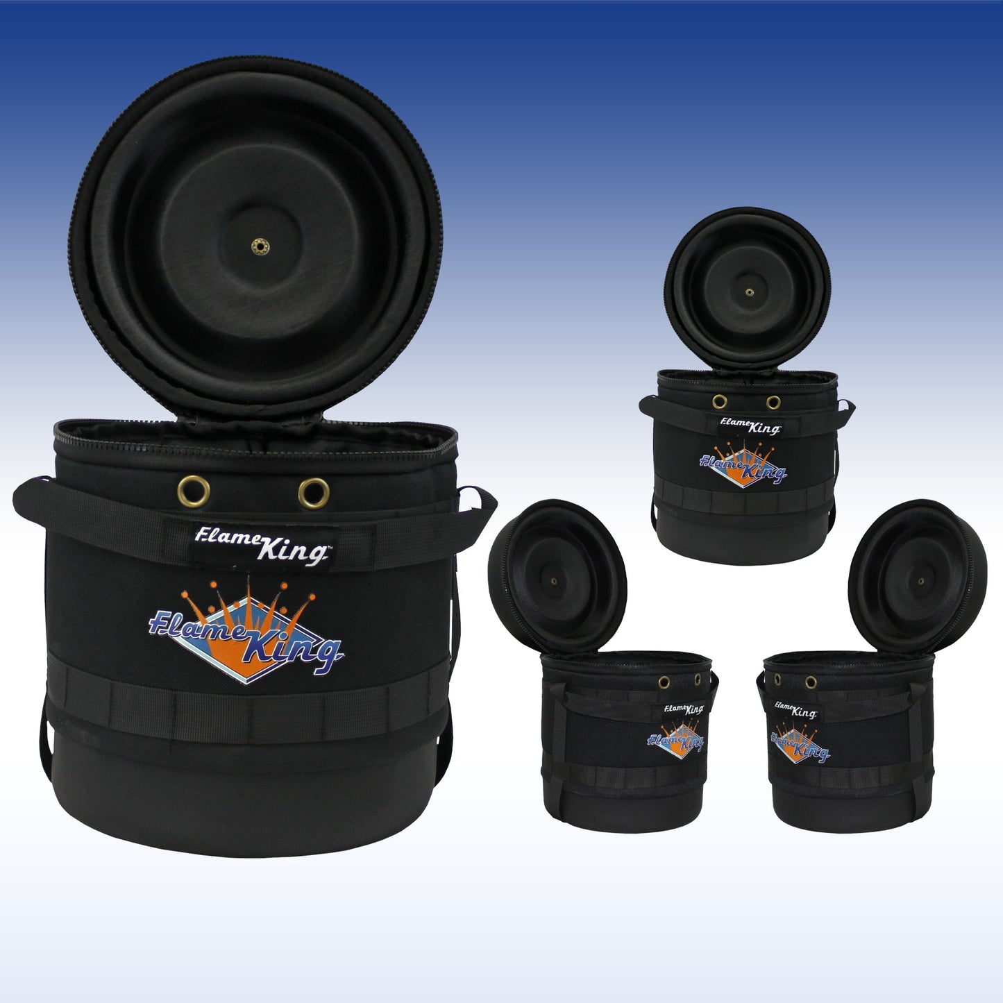 Flame King Propane Gas Hauler Kit 3lb Empty Propane Tank, Adapter Hose and Insulated Protective Carry Case