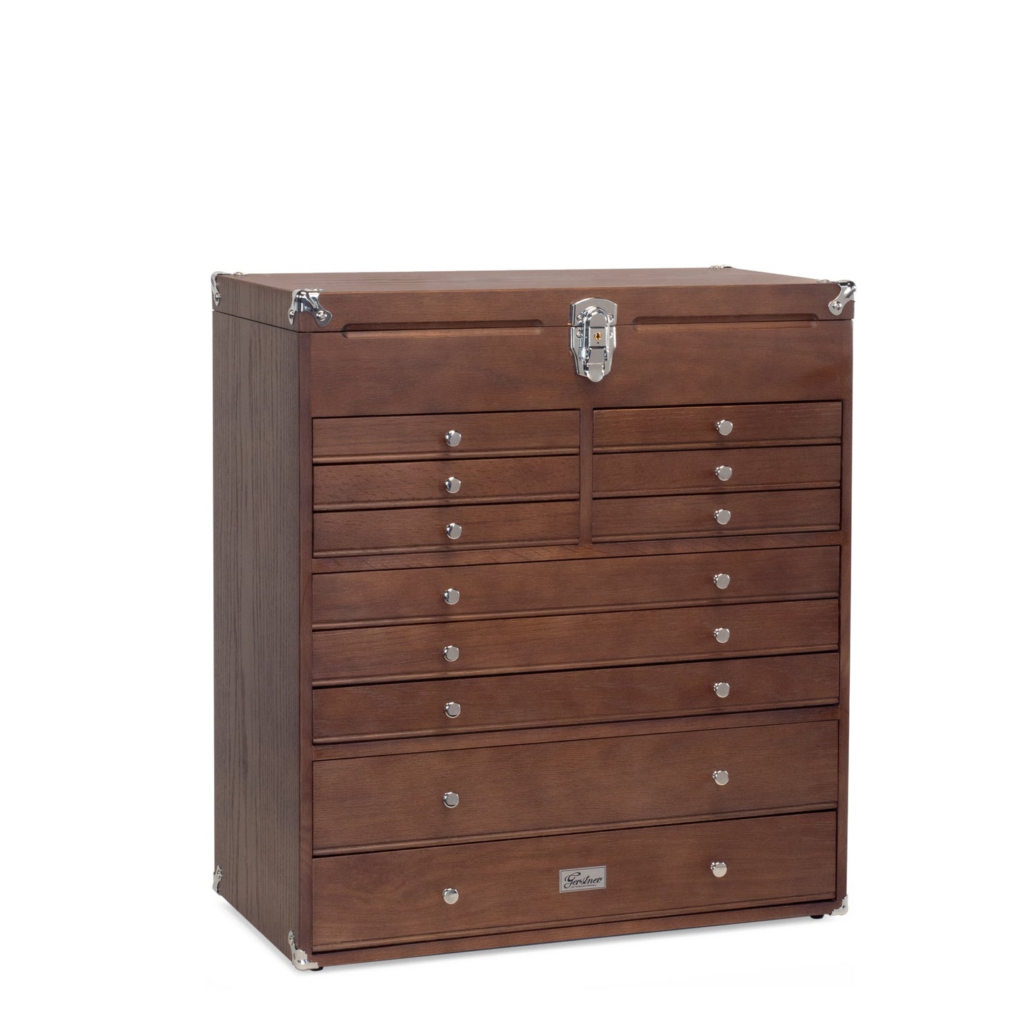 Dark Oak 11-Drawer Classic American Style Top Chest GI-T22-D, Gerstner International